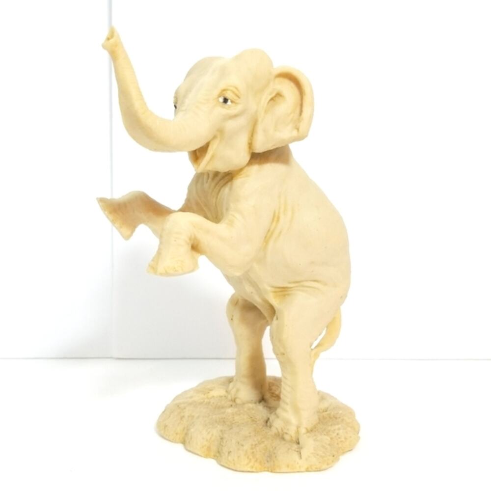 Heavy elephant trunk up lucky sculpture 9.5 inches